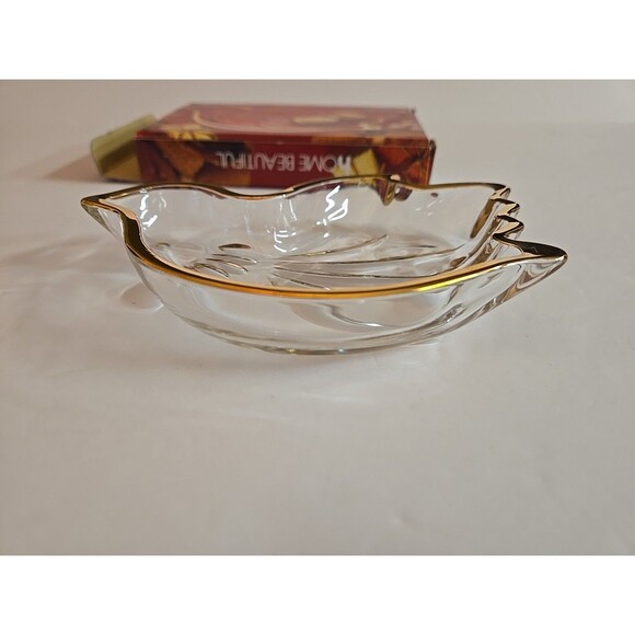 Vintage Home Beautiful Peace Dove Gold Rimmed Sweets Dish Original Box Holiday - Picture 6 of 7